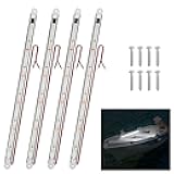 LED Boat Interior Lights, Boat Led Strip Lights Marine Waterproof Marine Lighting Strip Night Fishing Lighting for Pontoon, Dinghy, Kayak, Yacht,4 Pcs, White