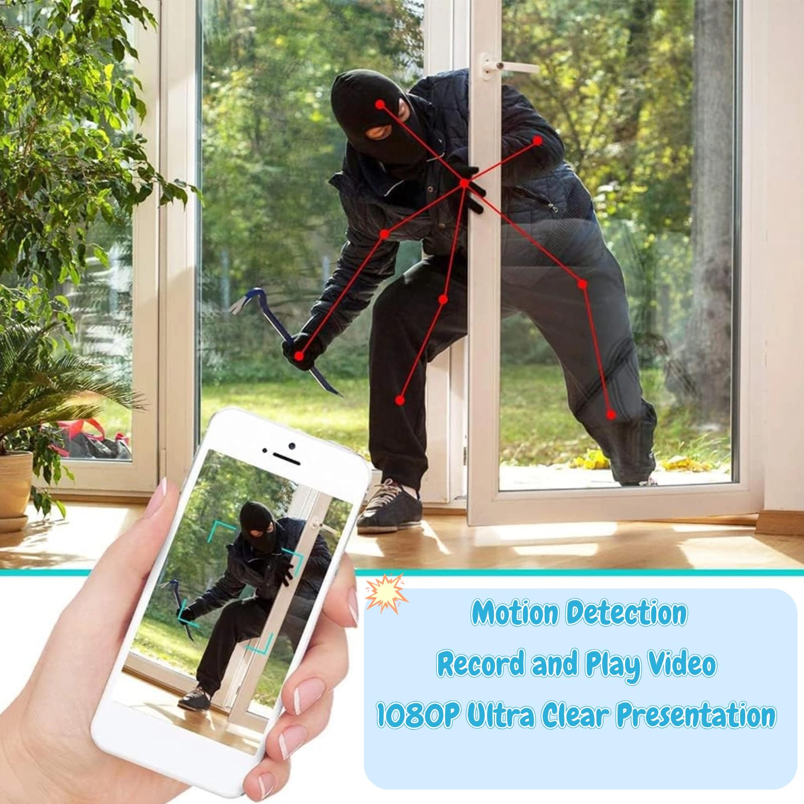 Mini Telecamera Wi-Fi, Telecamera Spia Segreta Remota 1080p X7 con Piccola Lente a Forma di Serpente Regolabile, Telecamera Nascosta Portatile per Visione Notturna, Registrazione