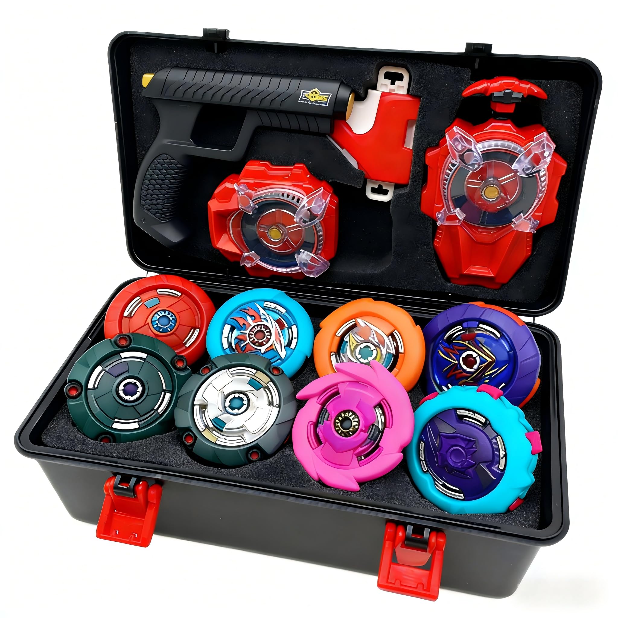 ToupiesTurbo, De Gyroscopes 4D Set, 8 ToupieTurbo et 2 Lanceurs, Cadeaux pour Enfants