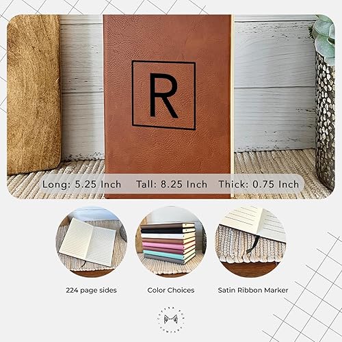 Vista 118 de Personalized Leather Journal for Her With Name Engraved Premium Quality Custom Journals & Leather Notebooks, Diary, Work Notebook Perfect Gift