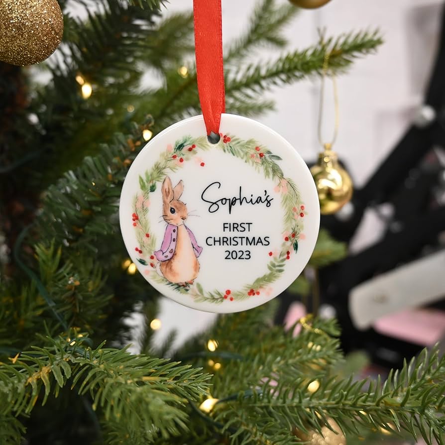 Custom first christmas ornament Clearance