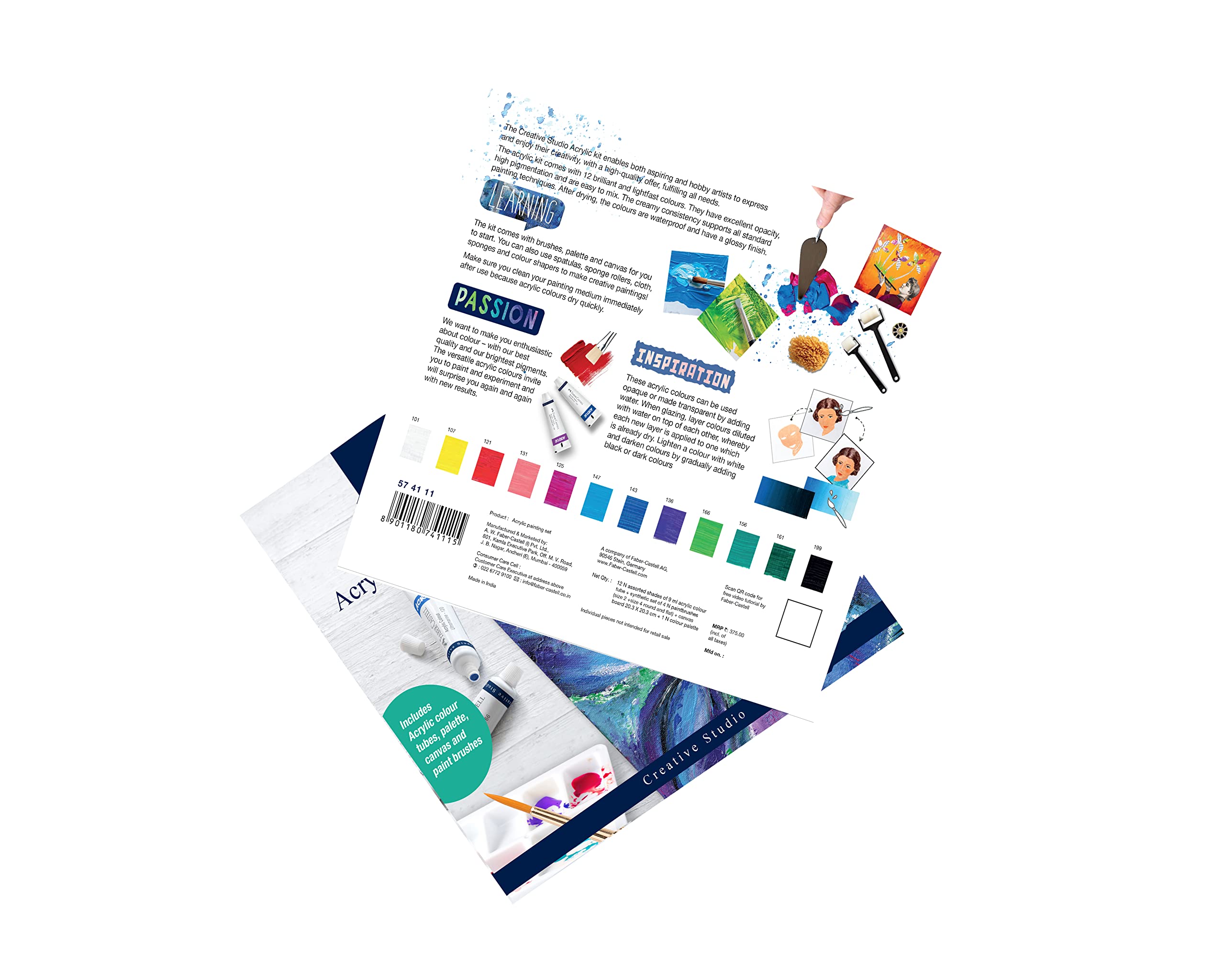 Creative Studio - Kit per pittura acrilica