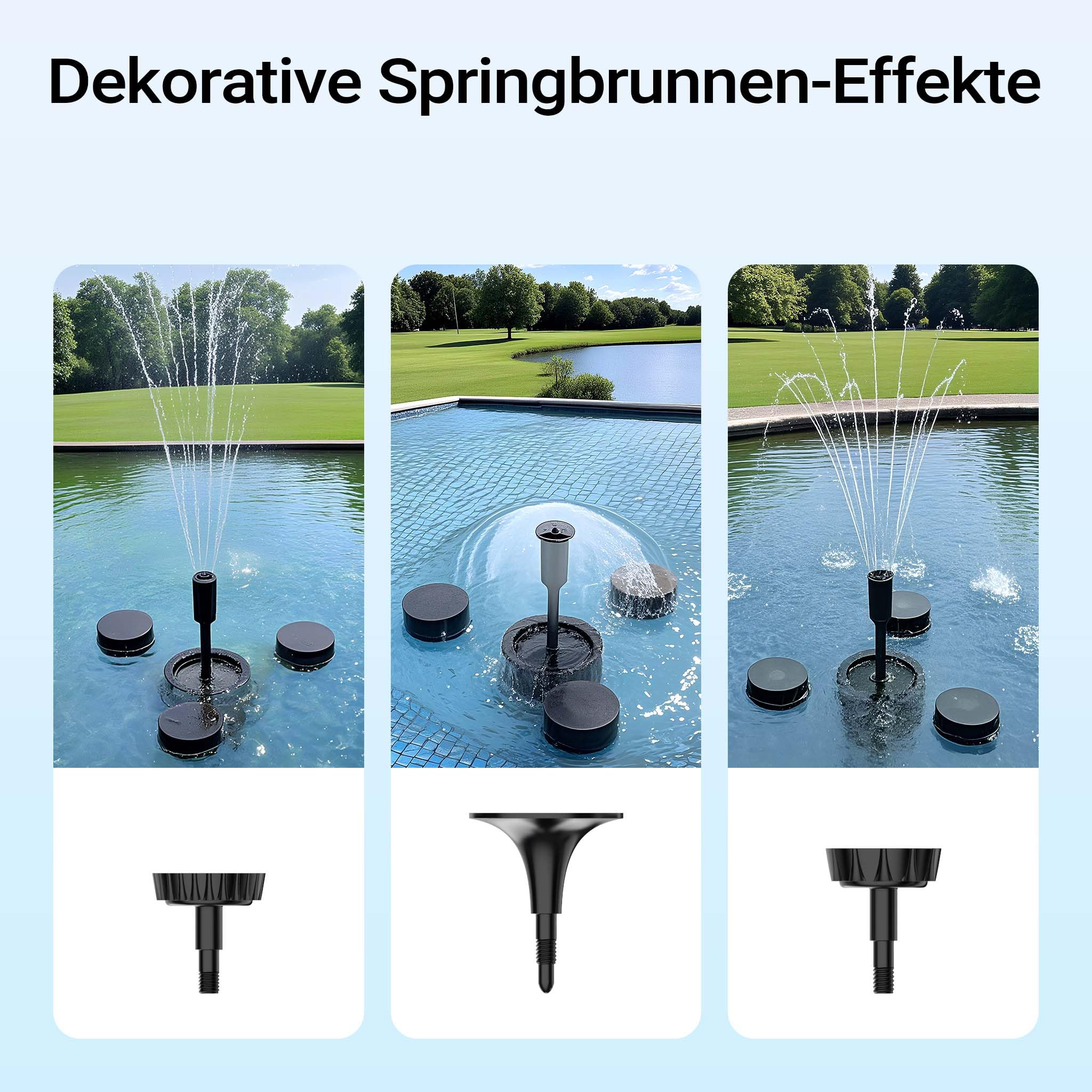 SunSun CSP-250 Schwimmskimmer für Teiche bis 40 m², 2500 l/h 45 W, Skimmer mit Springbrunnen, Blättersammler mit Pumpe, Gartenteich Teichpflege