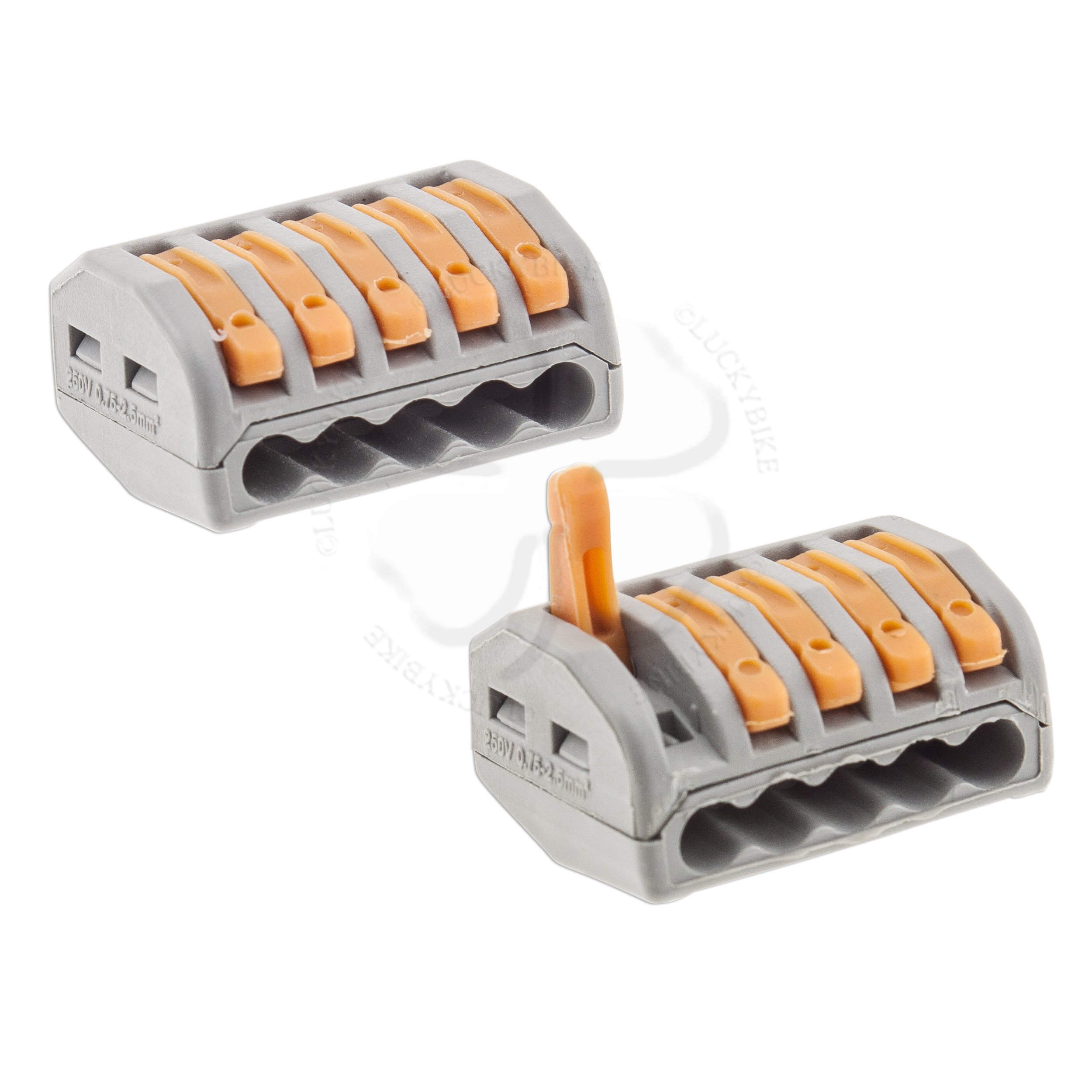 Juego De 8 Conectores De Palanca Para Cableado - 2 Entradas, 4 Salidas, Instalación Rápida Sin Herramientas