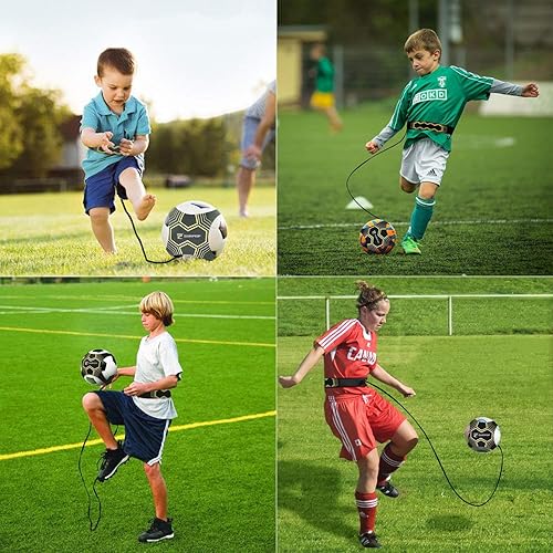 Miniatura 3 de Entrenador de fútbol, voleibol, rugby y fútbol americano, cinturón ajustable para niños y adultos para entrenar el lanzamiento de patadas de fútbol