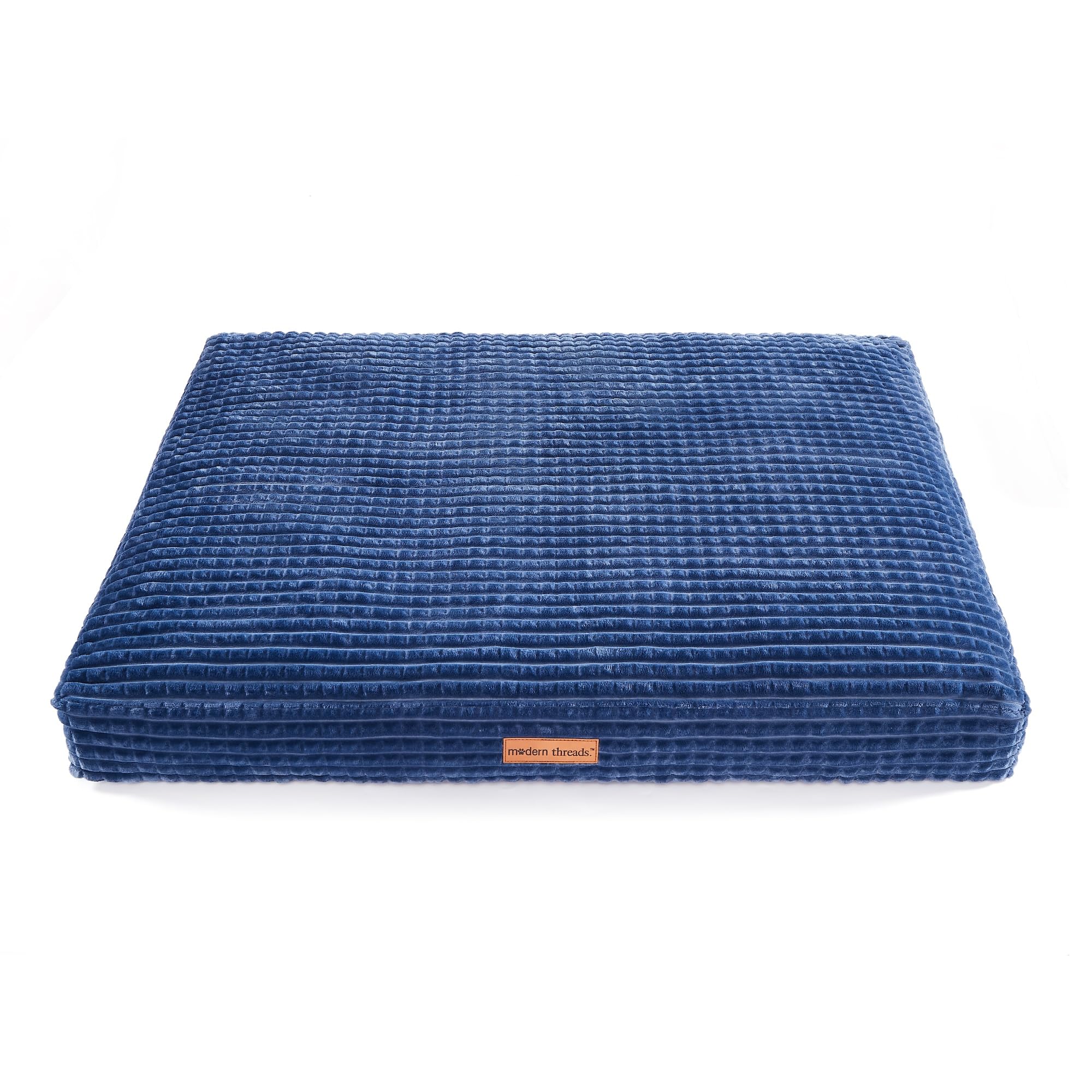 Modern Threads Ultra Plush Orthopedic Memory Foam Pillow Bed for Large Dogs with Supportive Filling and Stylish Textured Design, Blue