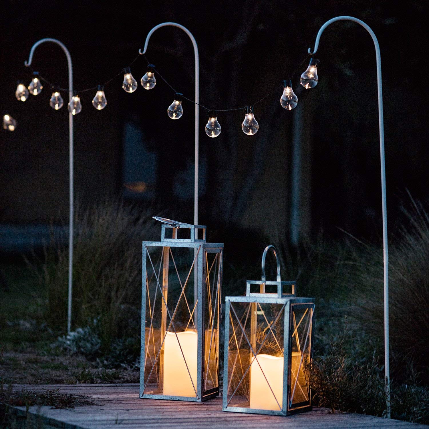Lights4fun 20 Warm White LED Edison Clear Bulb Festoon String Lights Plug in Indoor Outdoor Use Fully Waterproof IP44 - Image 3