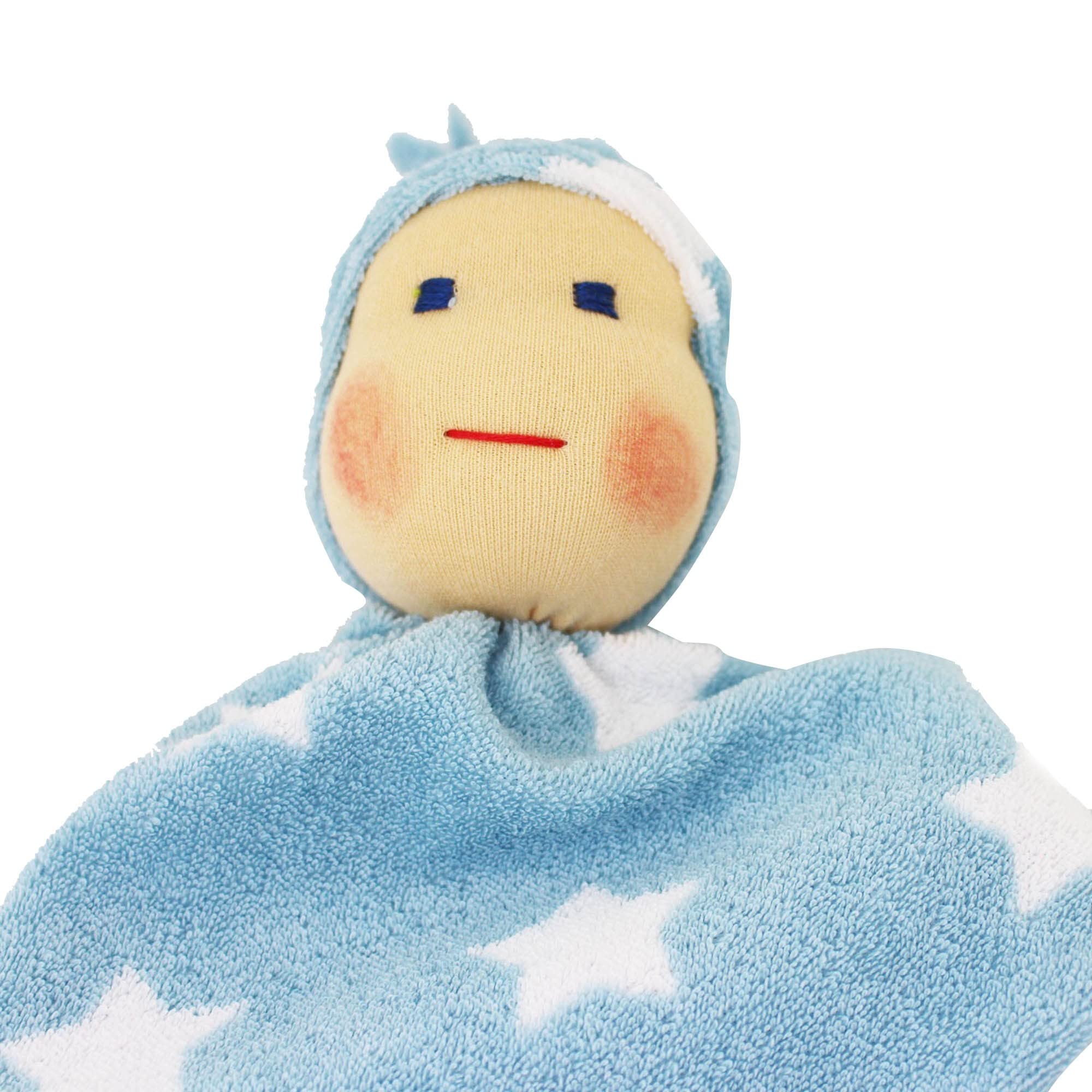Baby Schmusetuch nach Waldorf Art, Knötchen hellblau, Für Kinder, Spielzeug aus Stoff, Gesche,Schlafwichtel, Dorfkind, Schmusetuch, Baby Puppe, Wichtel Nach Wal