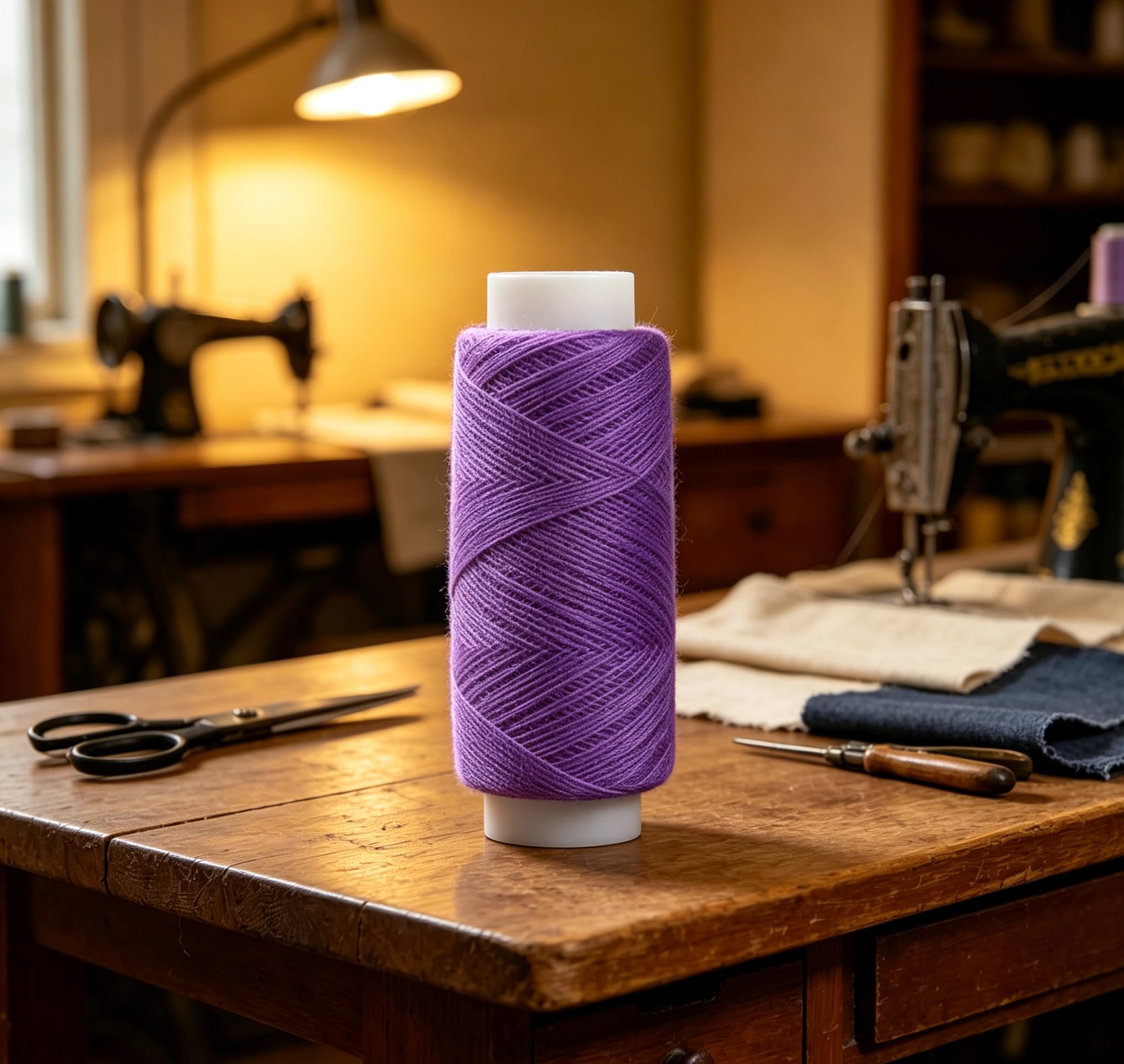 1 hilo de coser extrafuerte de poliéster, con hilo de coser para manualidades de cuero, manualidades, color lila