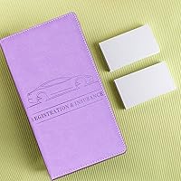 Vista 2 de Tarjeta de registro y seguro titular de documentos de coche cartera para auto remolque camión vehículo guantera organizadores registro y seguro