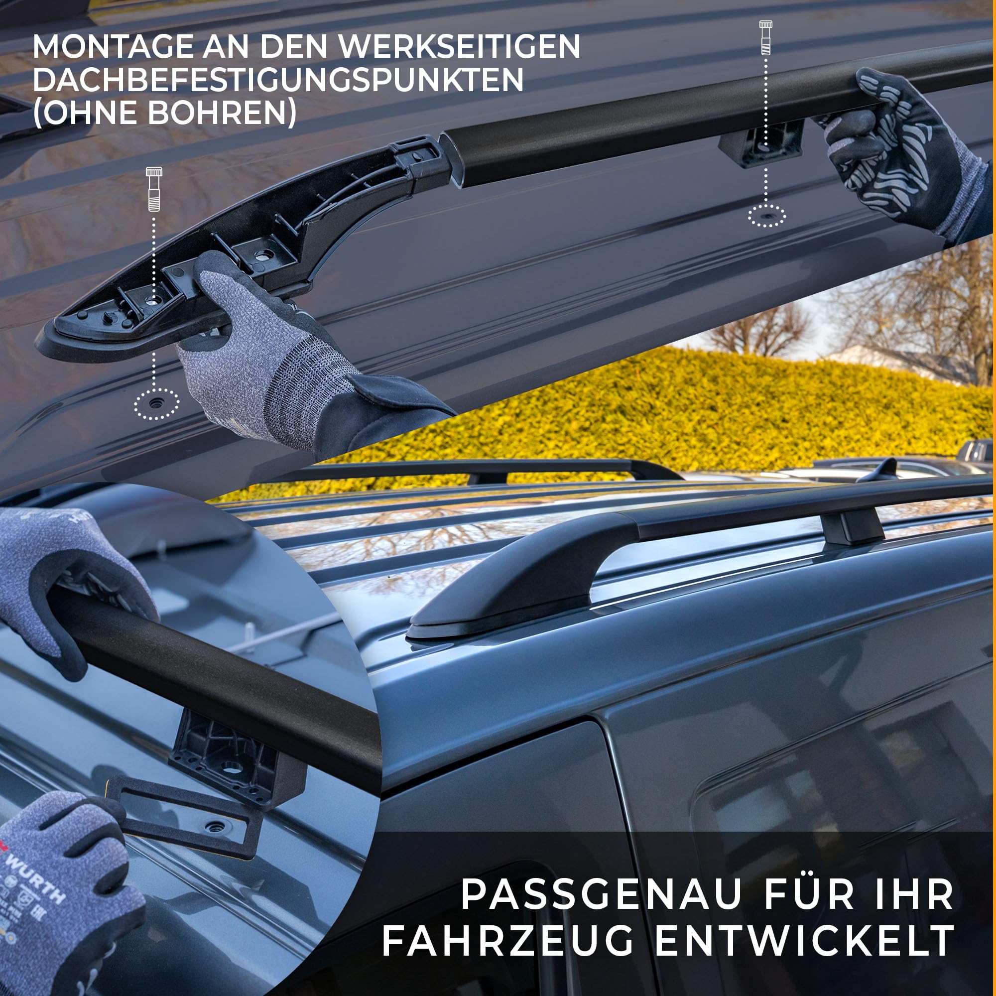 CHROMEMASTER | Dachrelinge Dachträger Kompatibel mit VW Amarok 2023+; Geeignet zur Montage von Dachträgern, Dachboxen und Fahrradträgern | Einfache und Schnelle Montage | Alu