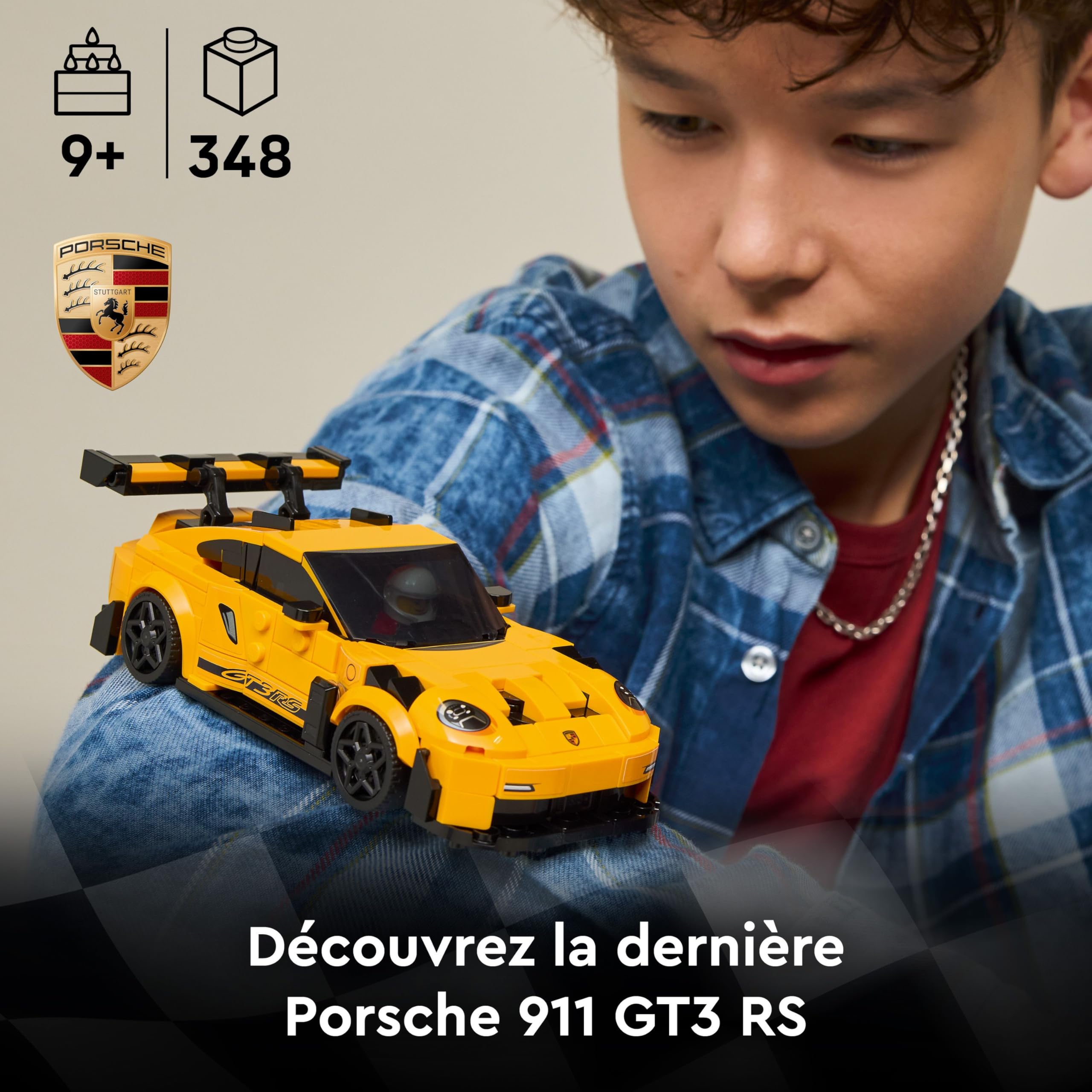 LEGO Speed Champions Supercar Porsche 911 GT3 RS - Car Toy - Buildable Model with Driver Minifigure - Birthday Gift Idea for Boys from 9 Years Old 77239 - 2
