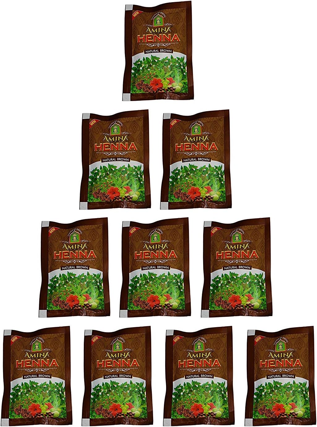 Herbal Henna Based Brown Hair Color Powder 25 Gm (Pack of 10)