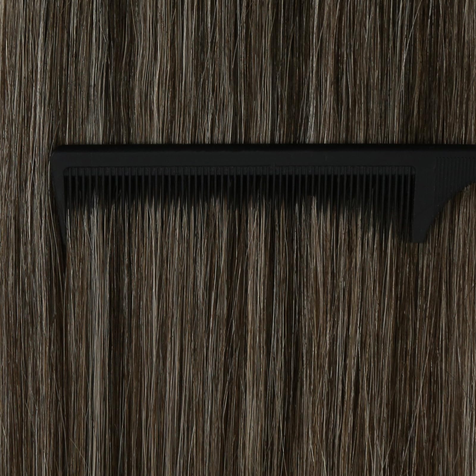 Ugeat Przedłużanie Włosów Taśma, Włosy Ludzkie, Balayage Ciemny Brąz, 45 cm 20 sztuk 50g, Przedłużanie Włosów Tape in, Popielaty Brąz, Remy Naturalne Proste