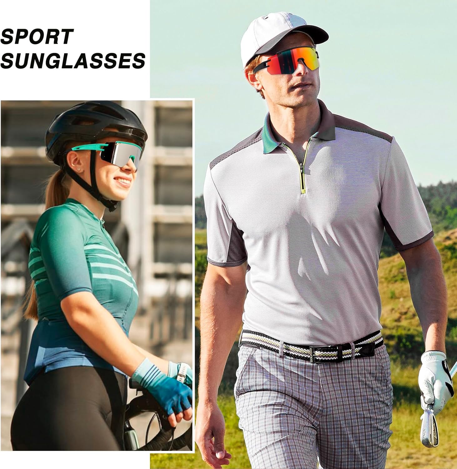 FMY Baseball Glasses Polarized Sports Sunglasses for Men Women, UV400 Protection for Cycling Running Softball Glasses - Image 2