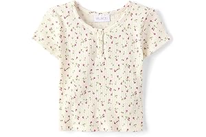The Children's Place Girls' Basic Short Sleeve Knit Shirts