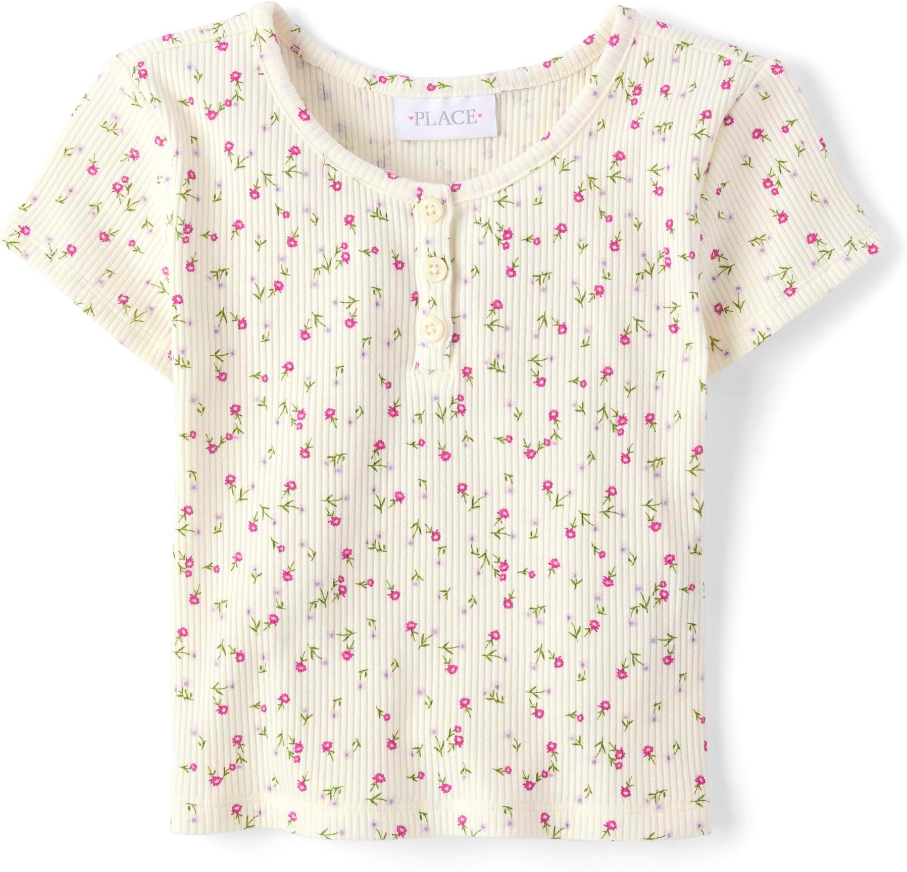 The Children's Place Girls' Basic Short Sleeve Knit Shirts