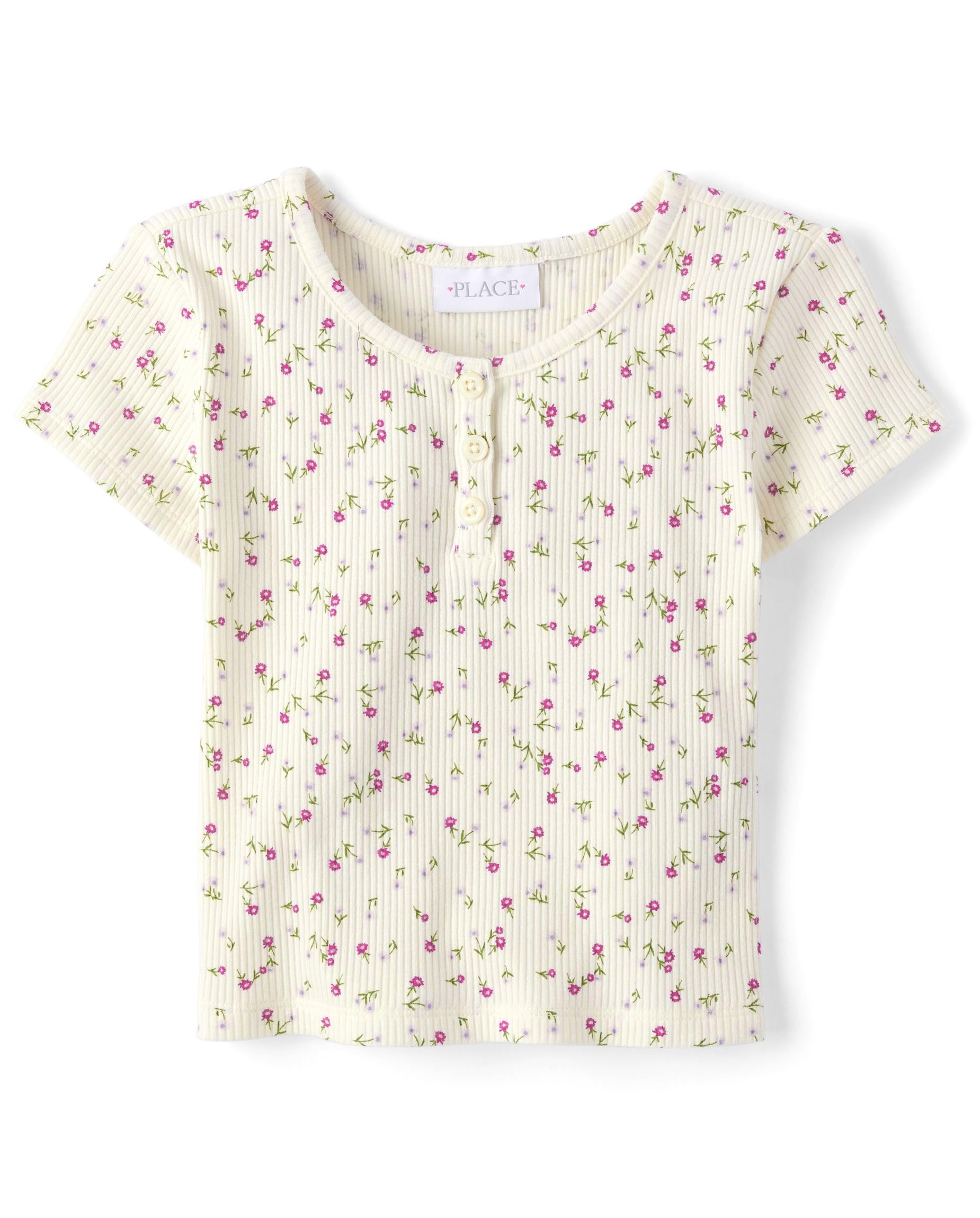The Children's Place Girls' Basic Short Sleeve Knit Shirts