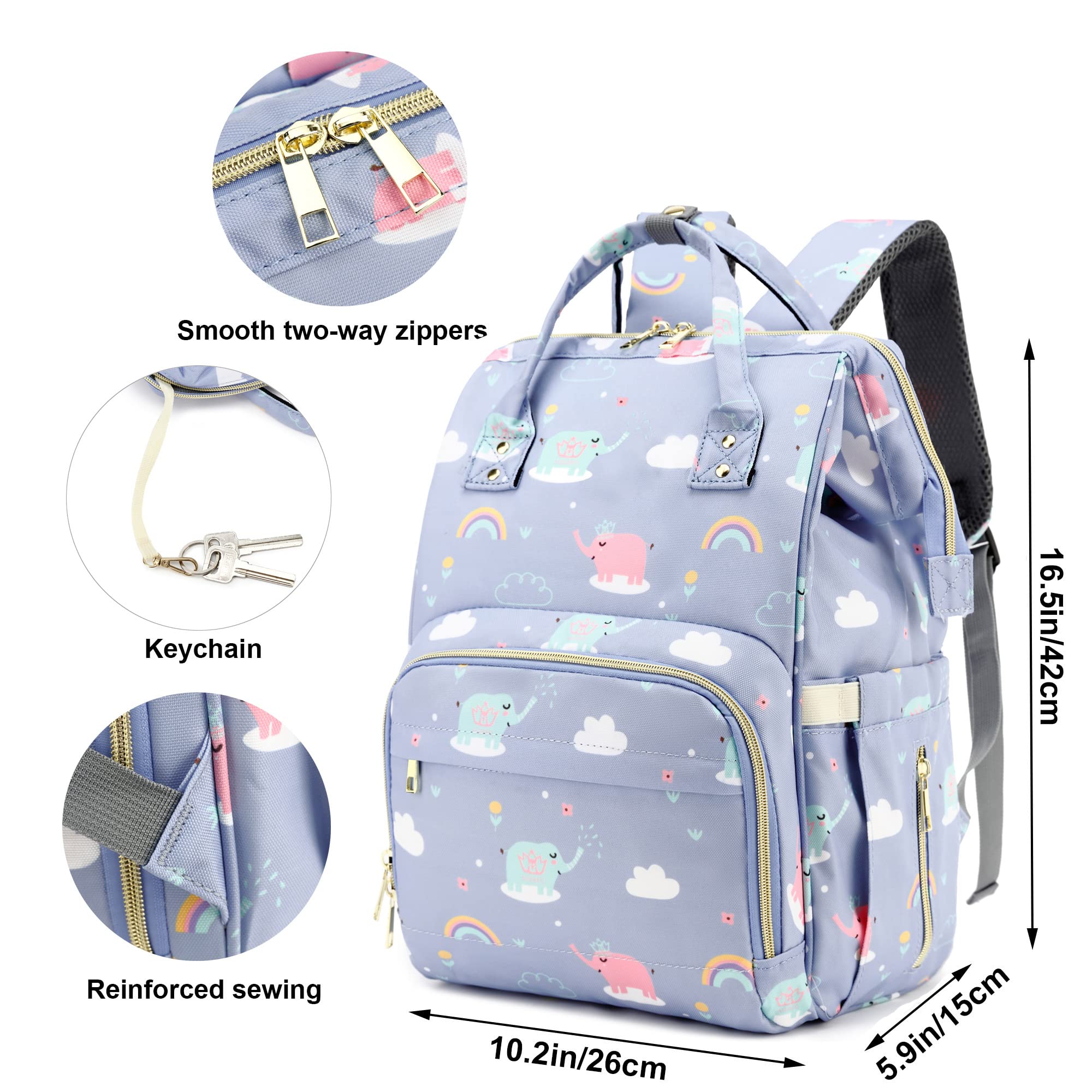Bolsa de pañales para bebé (azul)