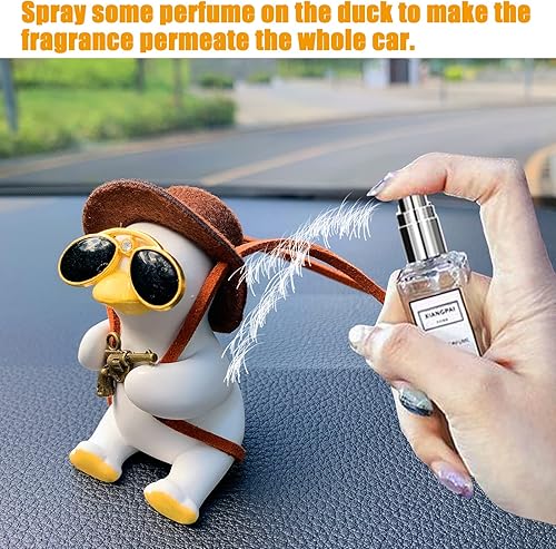 Miniatura 5 de Lindos accesorios para automóvil, adorno colgante de pato oscilante, accesorios de espejo retrovisor, decoración interior automotriz, regalos
