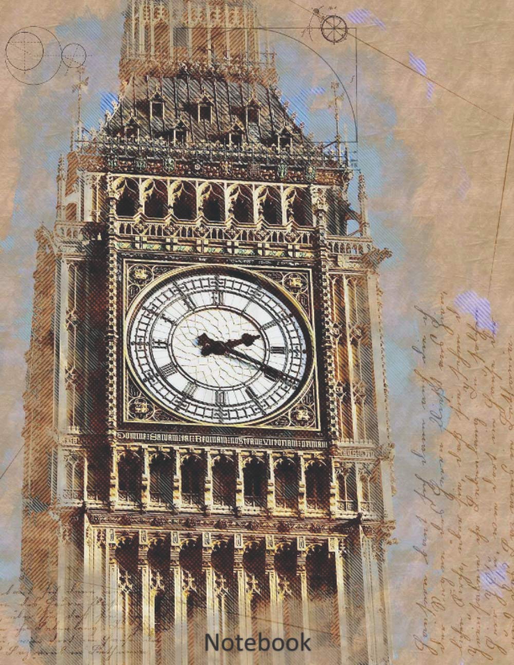 Notebook: Big Ben, Notebook: Beautiful/Artistic design, Lined Journal/Notebook/Sketchbook/diary, 120 pages