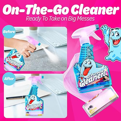 Miniatura 10 de PeerBasics Gunk Getter - Botella de spray de viaje con tapa de microfibra - Limpiador de vidrio (paquete de 2)