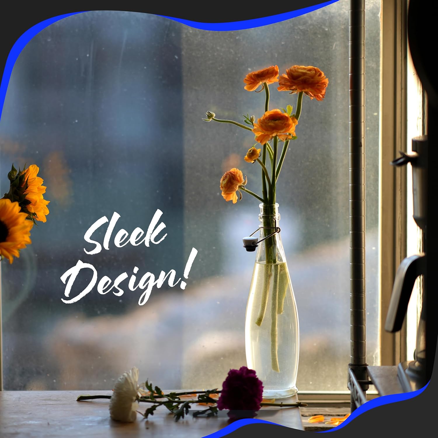 Nevlers 33 Oz Teardrop Flip Top Glass Bottle 6 PK | Swing Top Glass Bottles with Airtight Lid, Brush, Funnel, Shrink Wrap, Tags & Marker | 1 Liter Bottle with Stopper Set for Use as Kombucha Bottles - Image 8