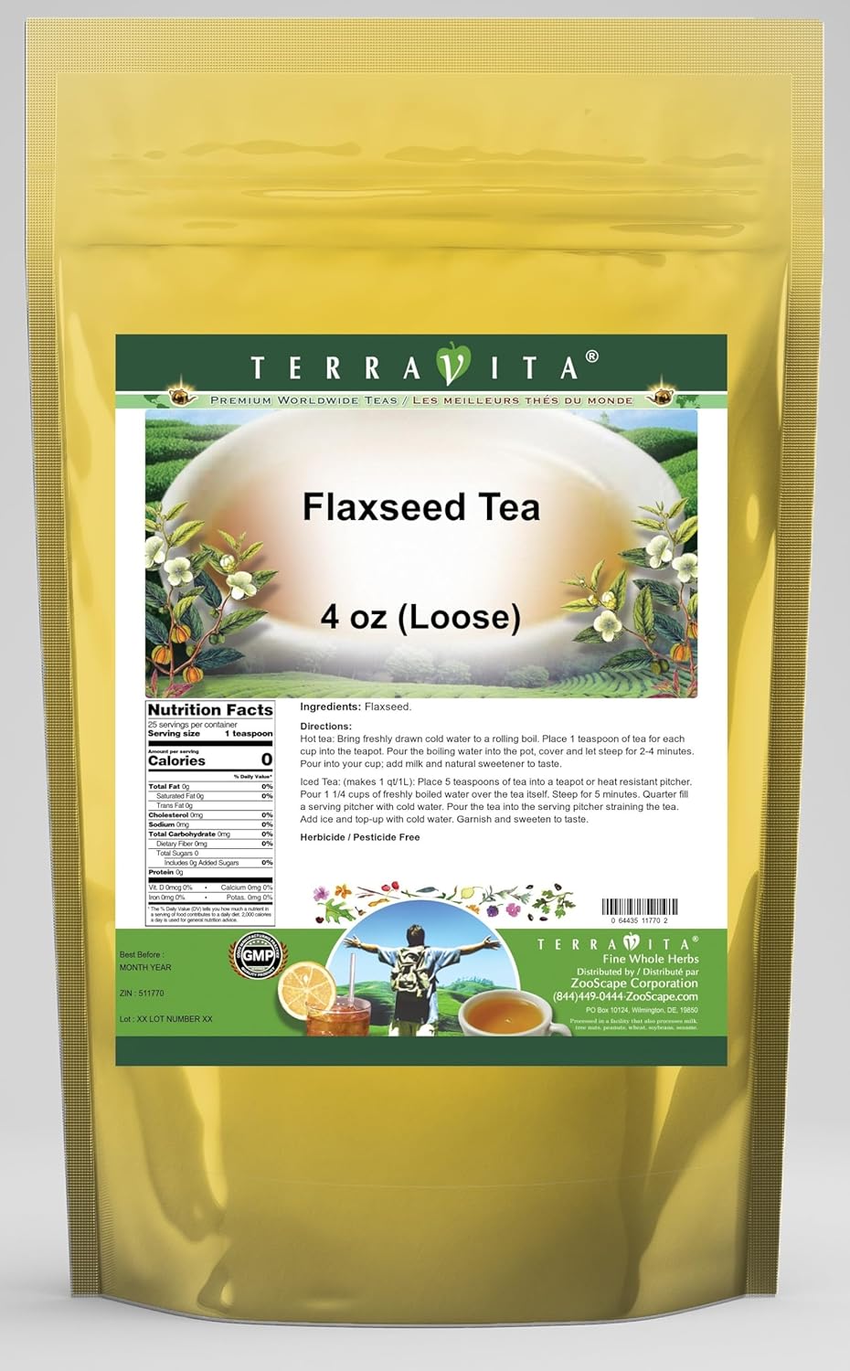 Flaxseed Tea (Loose) (4 oz, ZIN: 511770) - 3 Pack