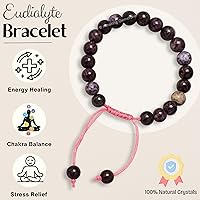 Vista 414 de Amazing Gemstone Crystal Bracelet for Women Men's Gifts - Protection Healing Crystal Bracelet - 8mm Gemstone Beaded Adjustable Bracelet Pulseras