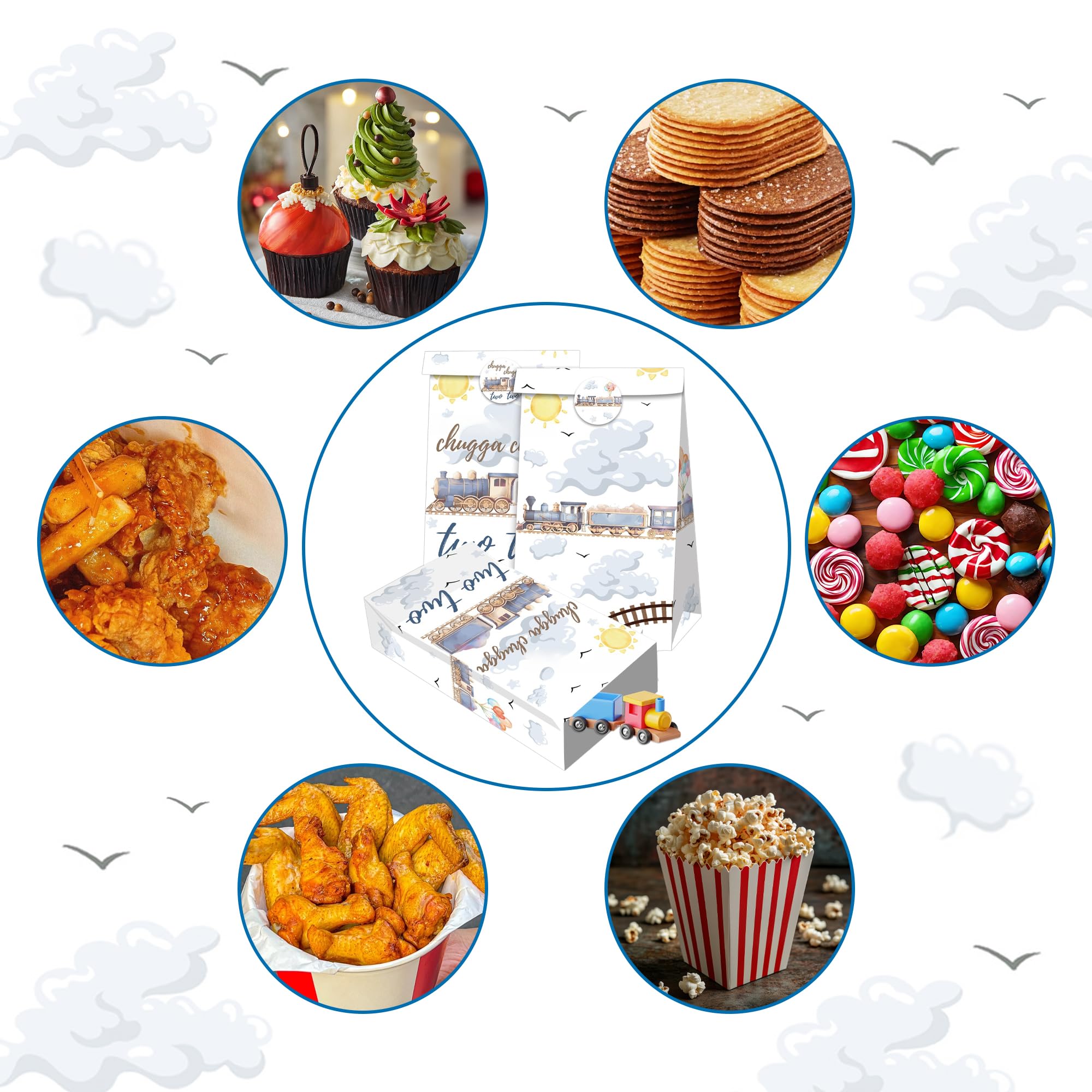 12 pcs tarin party supplies sacchetti di bomboniere per feste in treno caramelle goodies trattare sacchetti per la decorazione della festa chugga chugga two two choo choo im due compleanno