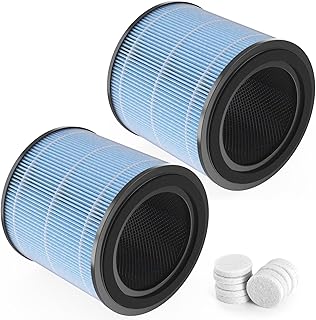 AP0601 True HEPA Replacement Filter Compatible with AIRTOK AP0601 Air Purifier, Part # AP0601-RF, 4-Stage H13 True HEPA Filters（2-Pack）