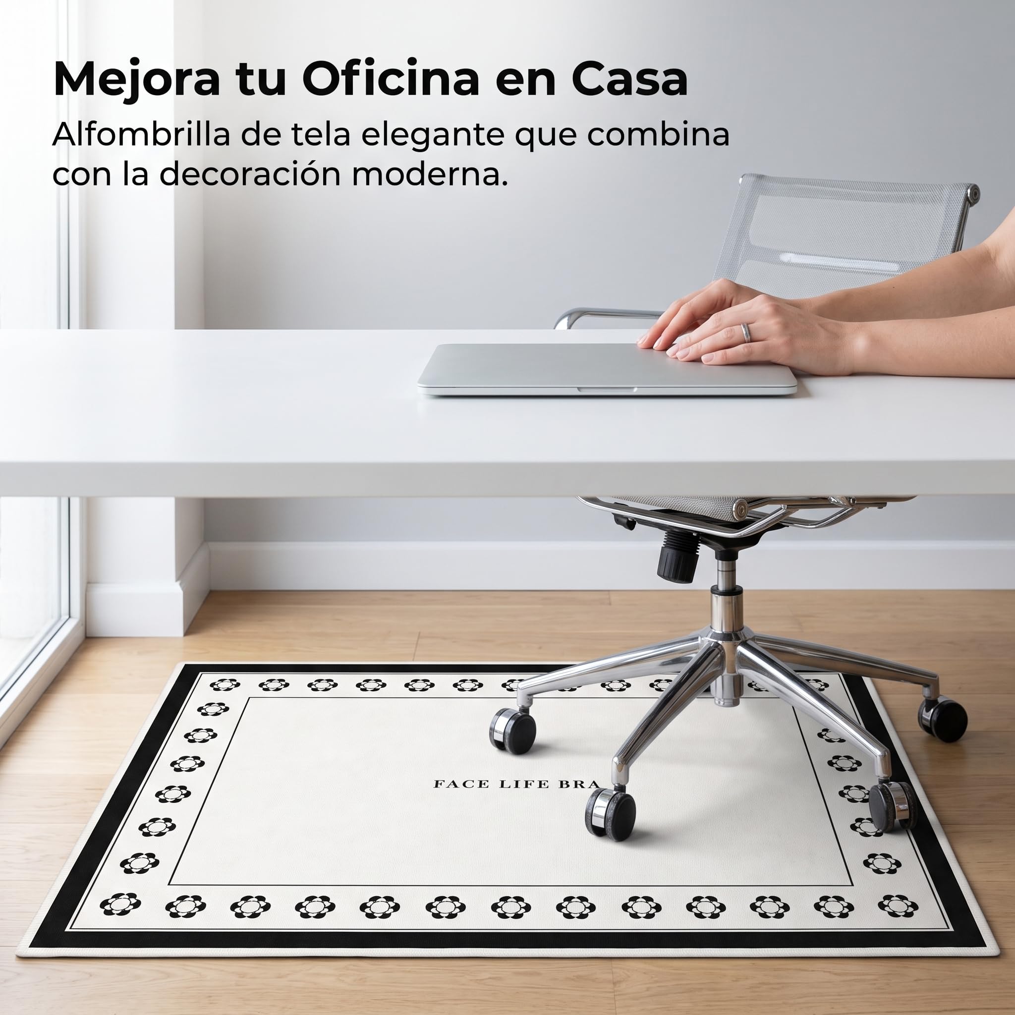 Protector Suelo Silla Ruedas Antislizante para un Espacio Trabajo y Protegido, Gris Moteado-Cuadrado (Alfombra insonorizada Antideslizante), 100 * 120
