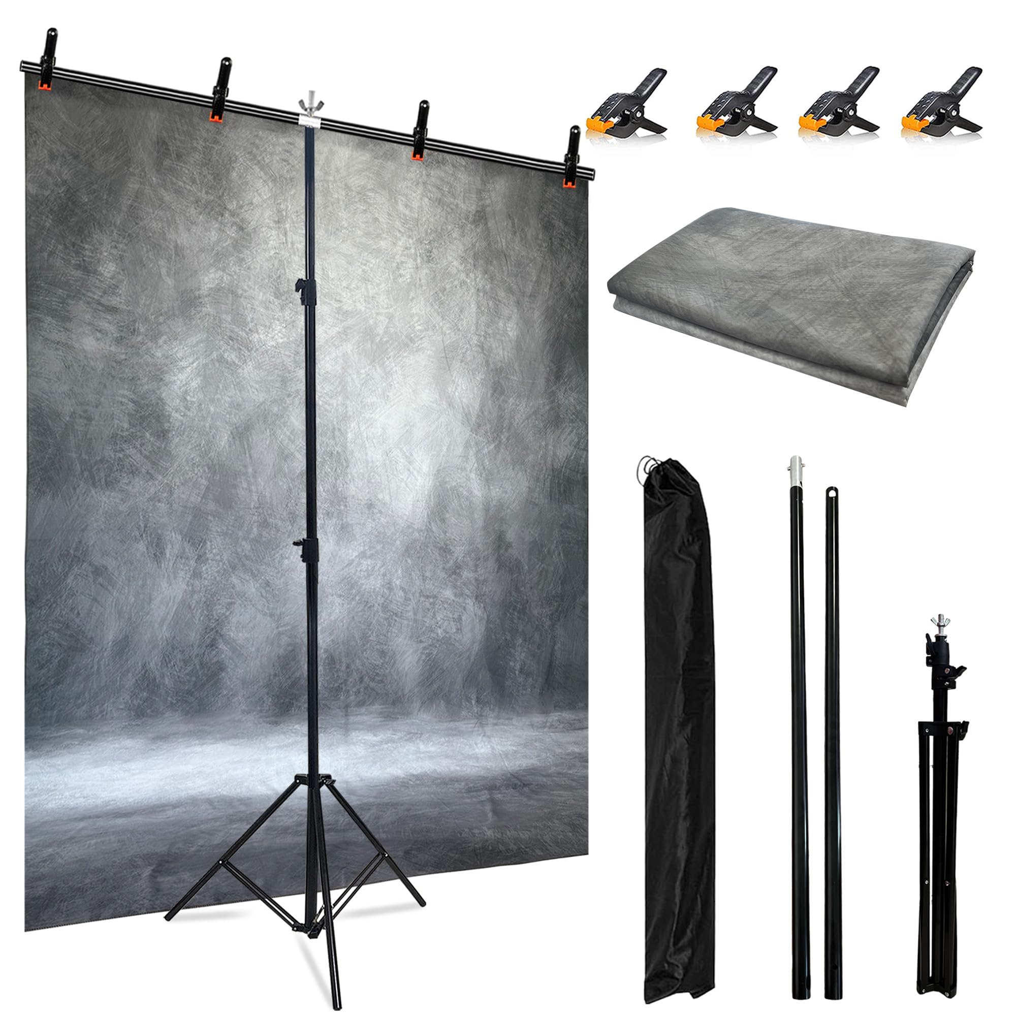 Amazon.com : Haboke 6.5 x 5ft T-Shaped Backdrop Stand with Abstract ...