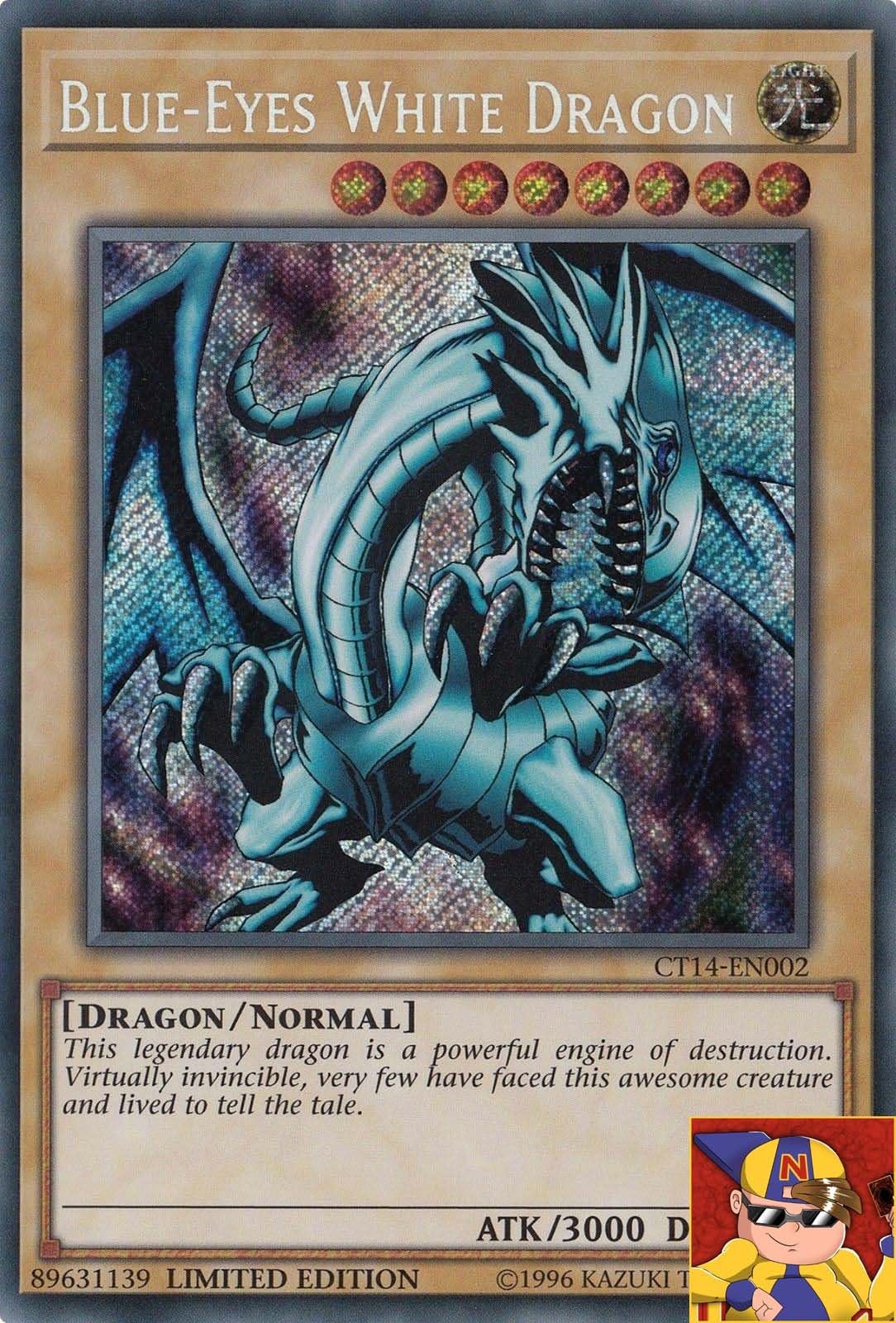 YuGiOh CT14-EN002 Blue Eyes White Dragon Secret Rare Limited Ed