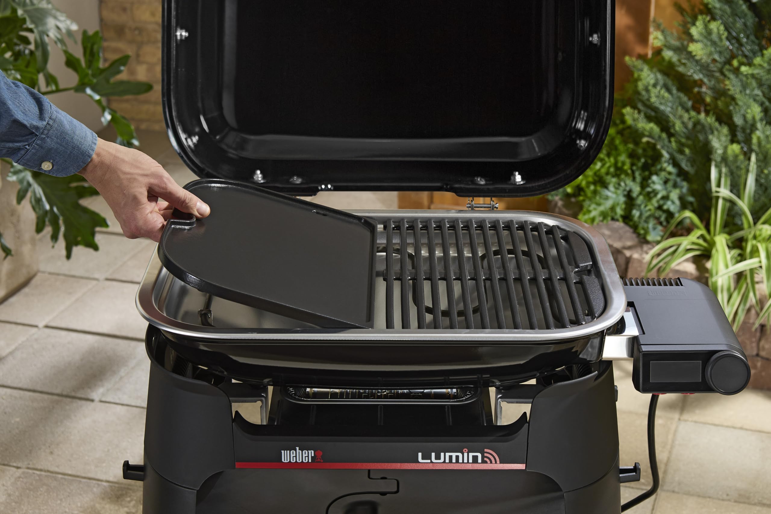 Weber plancha per Lumin/ghisa Smaltata per distribuzione Uniforme del Calore e Facile Pulizia – Nero (6612)