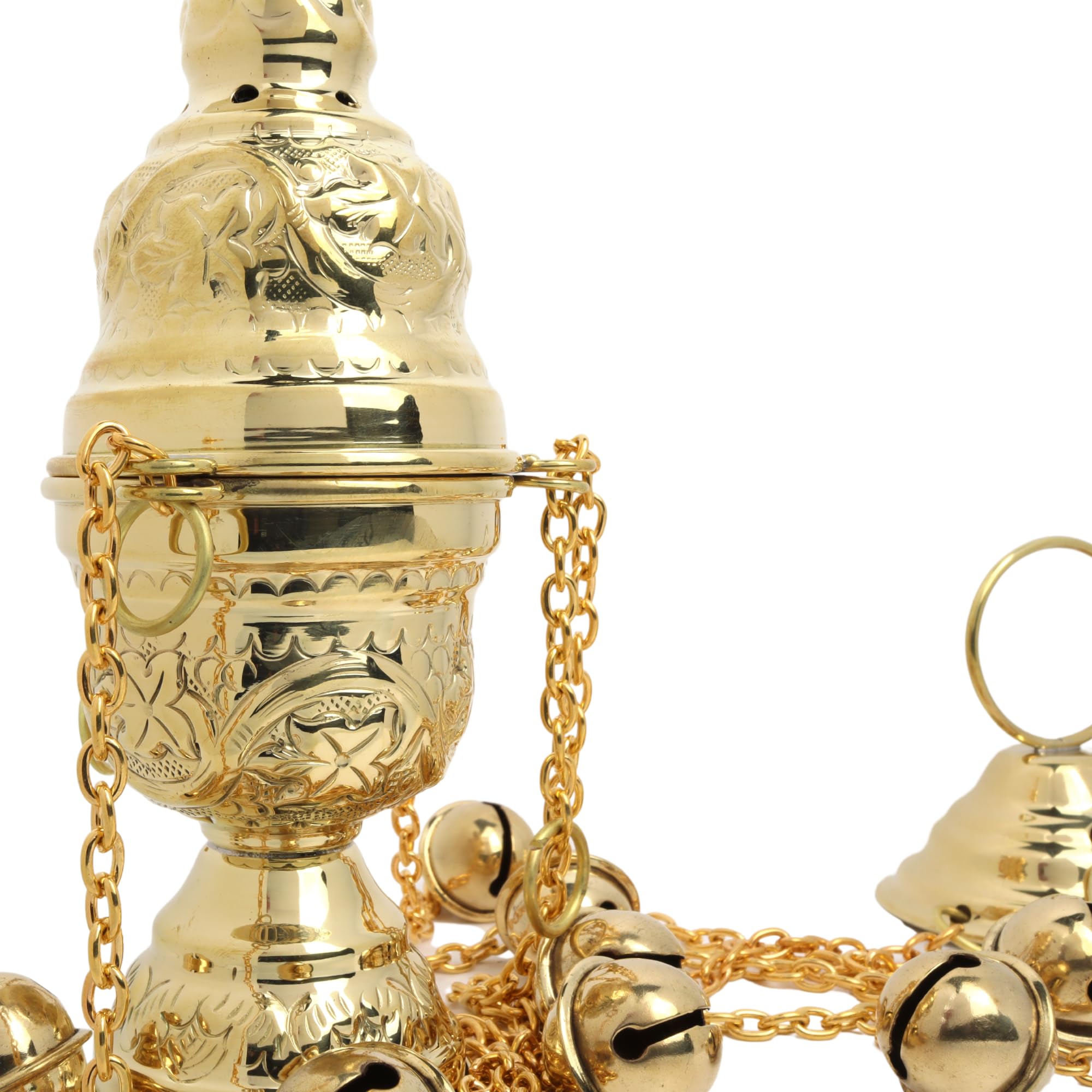 Amazon.com: Needzo Hanging Brass Incense Burner with Bells, Gold