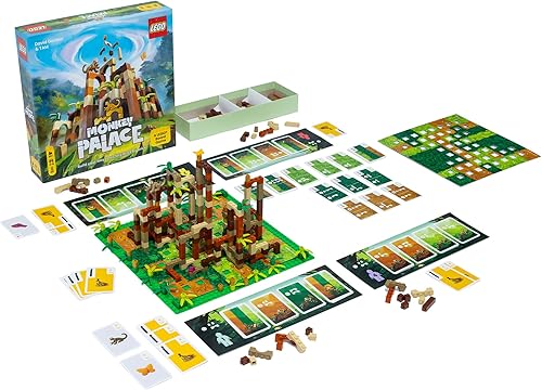 Miniatura 3 de Dotted Games Monkey Palace: Un Juego de Mesa de Lego - ¡Construye Tu Camino a la Victoria Ladrillo por Ladrillo! Divertido Juego Familiar de