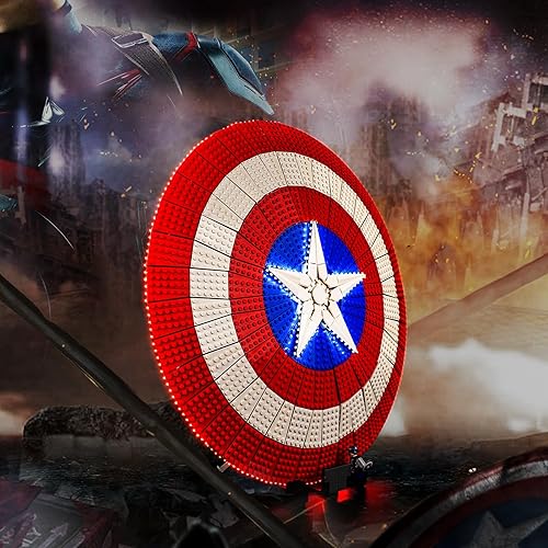 Miniatura 6 de BrickBling Luces LED para Lego Captain America's Shield, kit de luz creativa compatible con Lego 76262 (solo luces, sin modelo)
