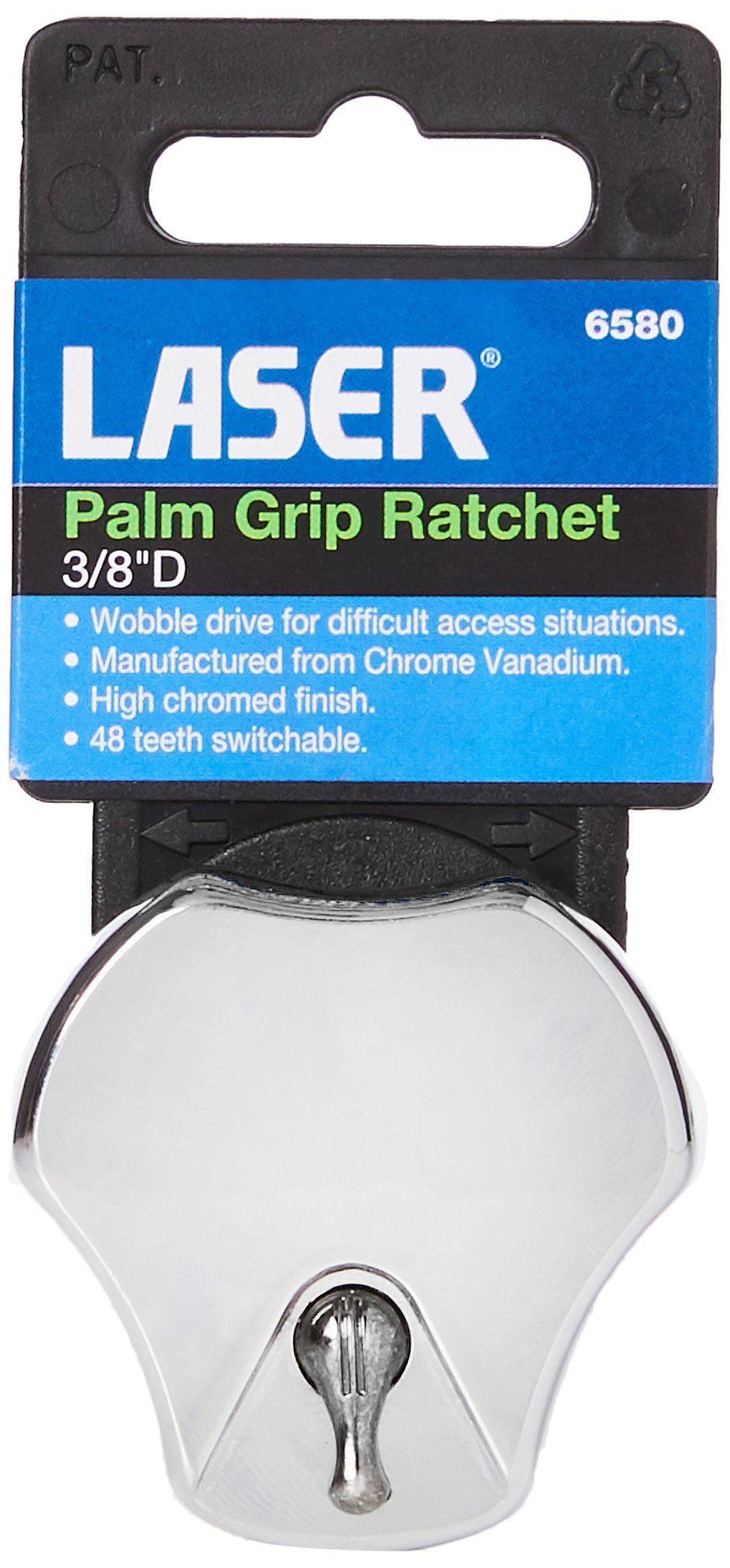 Laser 6580 Palm Grip Ratchet 3/8