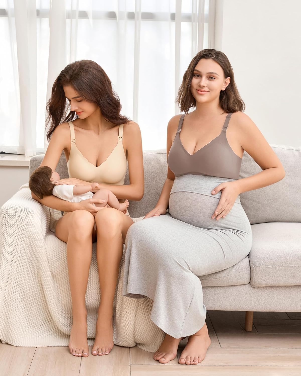 Wireless Nursing Bras for Breastfeeding, Seamless Maternity Bras Pregnancy Bralette No Underwire - Image 5