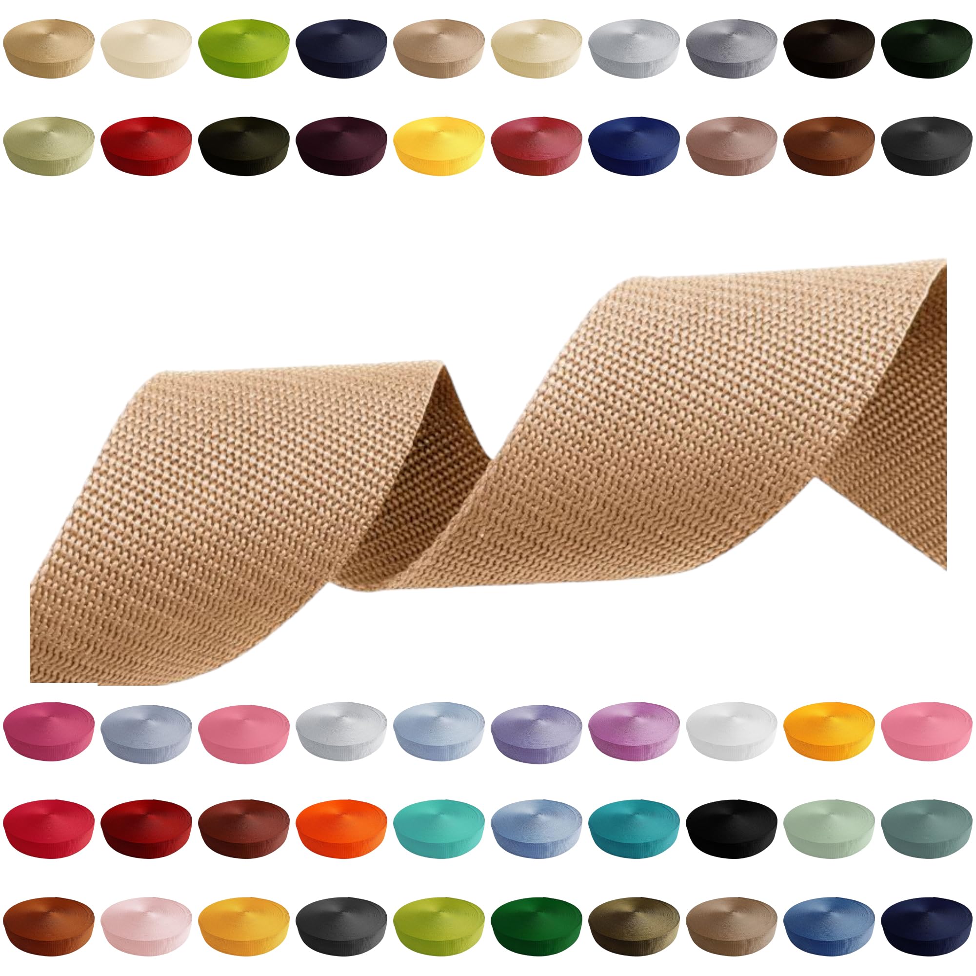 CARTONARE Decorative Ribbon Trim, 2m 5m 10m 50m, 50 Colors