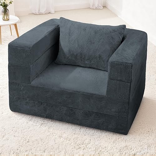 Miniatura 130 de Cama humana gigante para perro, cama 3 en 1 para perro de tamaño humano con funda de piel sintética lavable, cama grande plegable para mascotas con