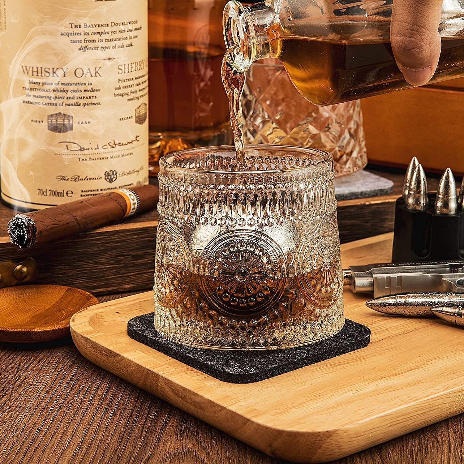 Bellemax Whiskey Glasses Set - 6 Rocks Glasses -2