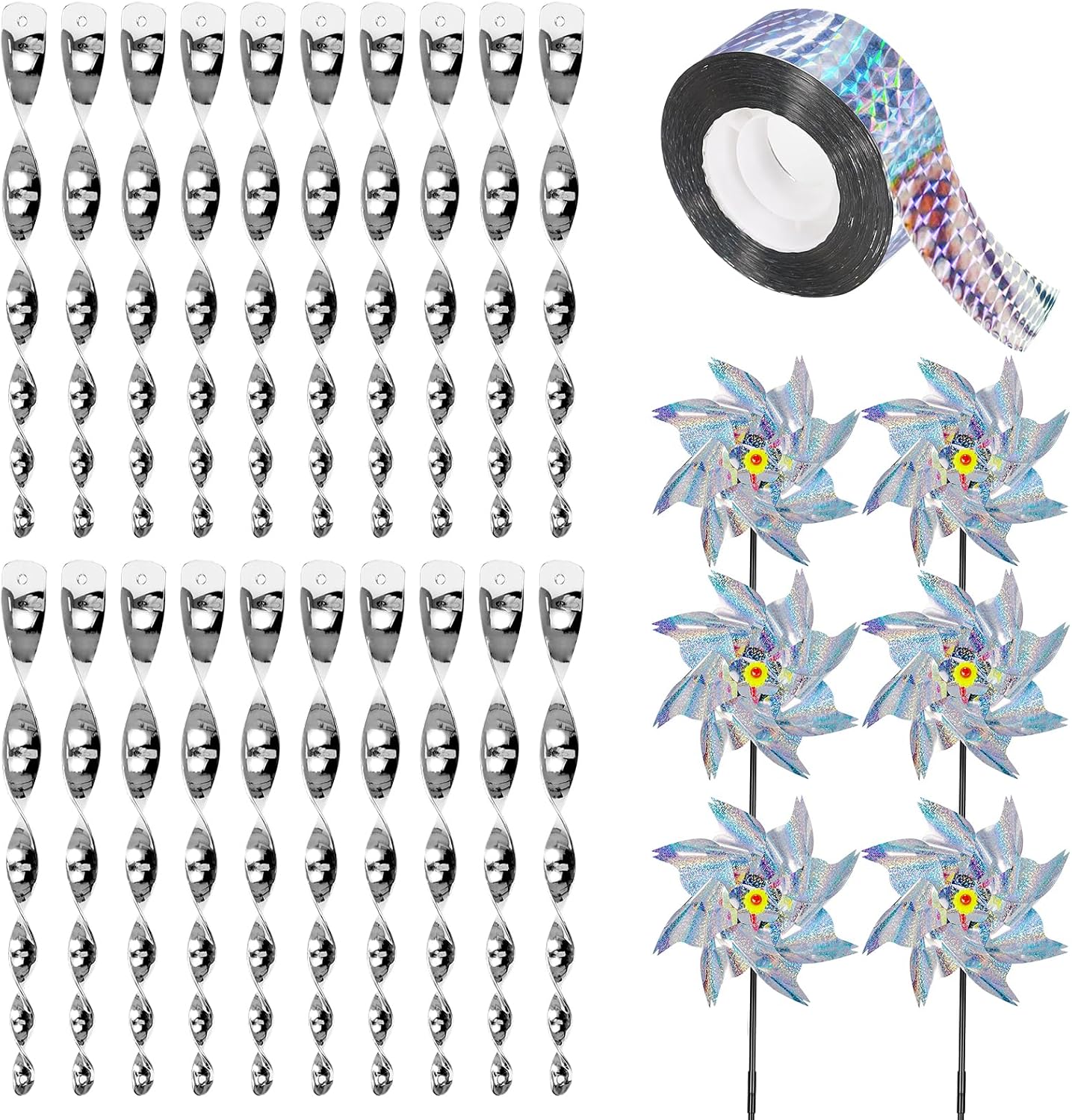 27 PCS Bird Deterrents Devices Outdoor Set,20 PCS Bird