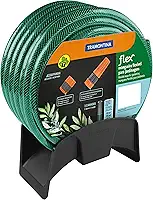 Mangueira Tramontina Flex Para Jardim, 25 M, Com Engates Rosqueados, Esguicho E Suporte Mural