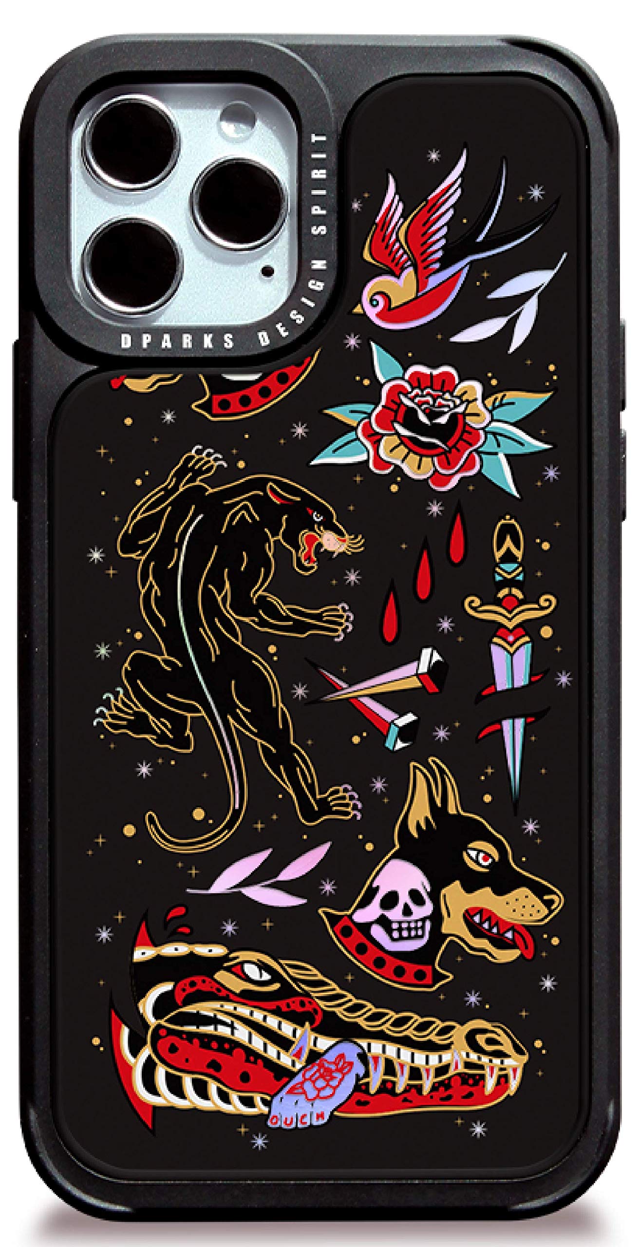 DPARKSApple iPhone 11 Pro Mobile Phone Case Dark Arts-Black Protective TPU Bumper Frame Military-Grade Shockproof Stylish Slim & Hard Design Cool Cute Pretty Minimal Artistic Premium