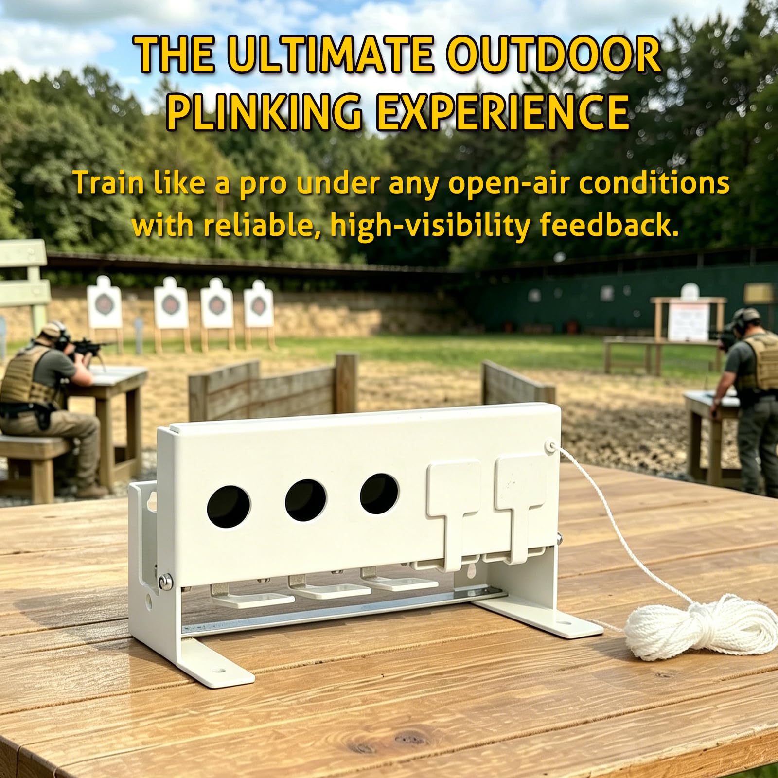 Atflbox Installation de Biathlon, Stand de tir 5 Trous Pare-balles pour Carabine à air comprimé Pistolets à air comprimé