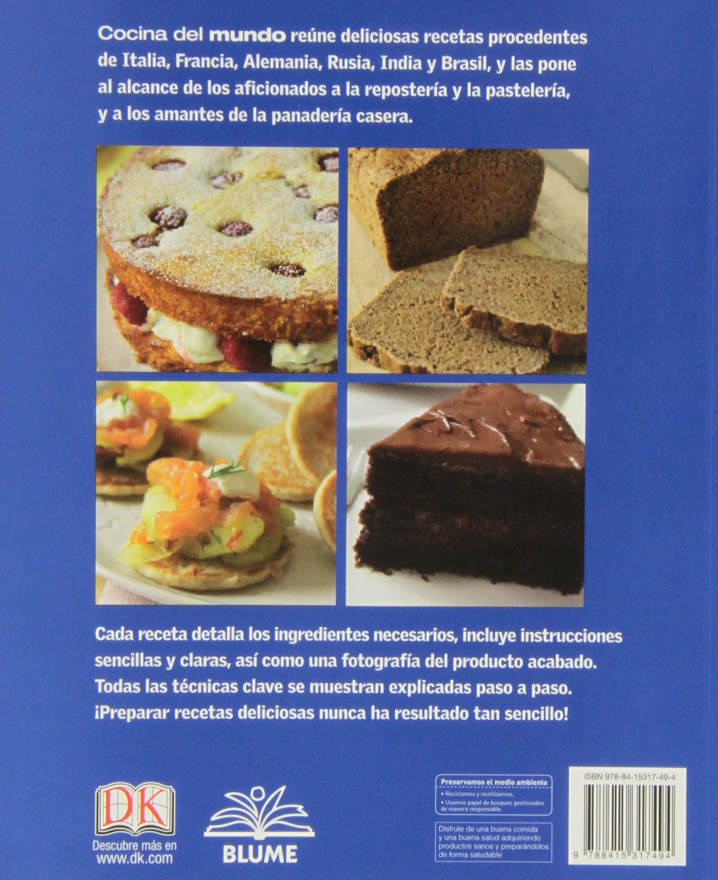 Cocina del mundo. Pan y pasteles sin gluten