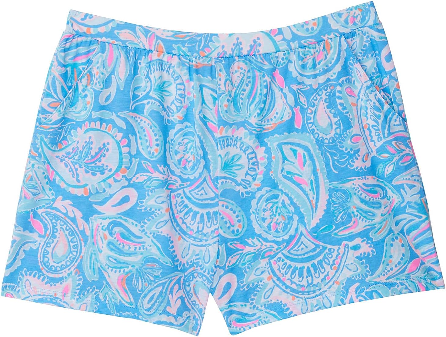 Lilly Pulitzer Girl's Ygritte Shorts (Toddler/Little Kids/Big Kids) Zanzibar Blue Fish Kiss XS (2-3 Toddler)