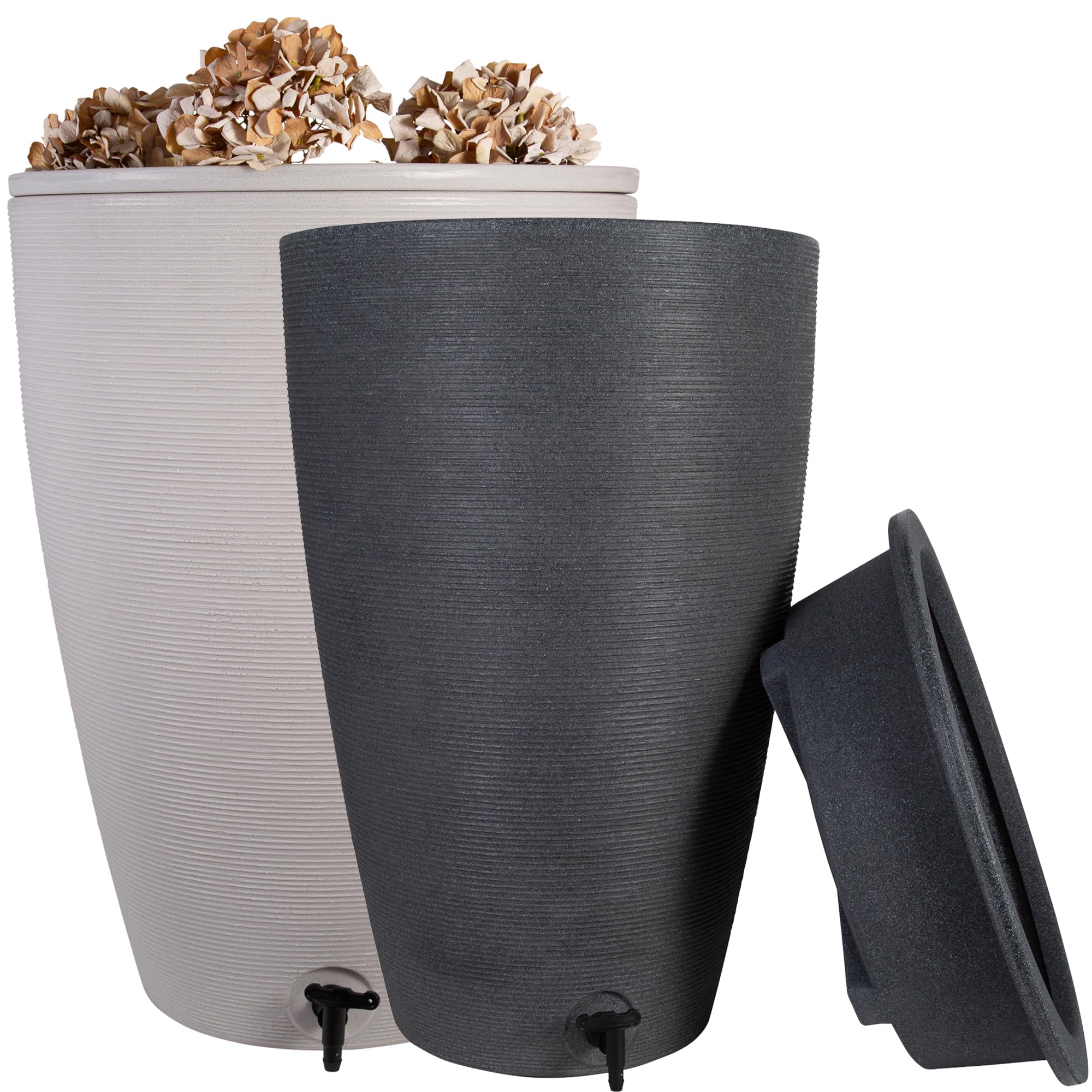 120 Litre Stylish Amesbury Stone Water Butt Rain Collector